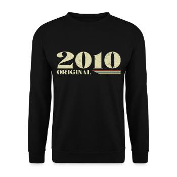 Original 2010 Vintage 2010 anniversaire 2010 rétro - Sweat-shirt Unisexe - noir - Devant - Alina (178cm) & Michal (187cm)