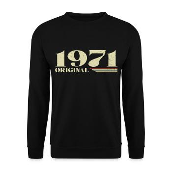 Original 1971 Vintage 1971 anniversaire 1971 rétro - Sweat-shirt Unisexe - noir - Devant - Alina (178cm) & Michal (187cm)