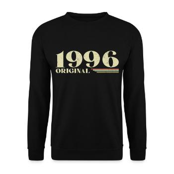 Original 1996 Vintage 1996 Birthday 1996 Retro - Unisex Sweatshirt - black - Front - Alina (178cm) & Michal (187cm)