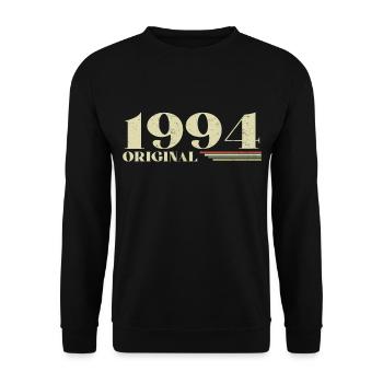 Original 1994 Vintage 1994 Birthday 1994 Retro - Unisex Sweatshirt - black - Front - Alina (178cm) & Michal (187cm)