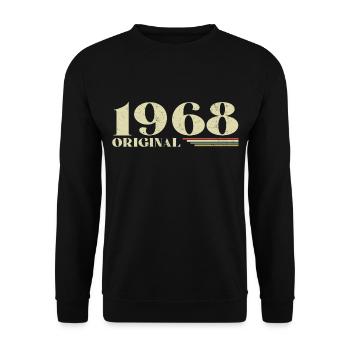Original 1968 Vintage 1968 anniversaire 1968 rétro - Sweat-shirt Unisexe - noir - Devant - Alina (178cm) & Michal (187cm)