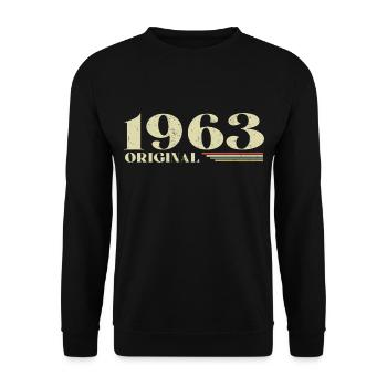 Original 1963 Vintage 1963 anniversaire 1963 rétro - Sweat-shirt Unisexe - noir - Devant - Alina (178cm) & Michal (187cm)