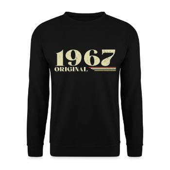 Original 1967 Vintage 1967 Birthday 1967 Retro - Unisex Sweatshirt - black - Front - Alina (178cm) & Michal (187cm)