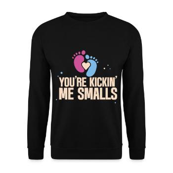 Tu me donnes des coups de pied Smalls 2 - Sweat-shirt Unisexe - noir - Devant - Alina (178cm) & Michal (187cm)
