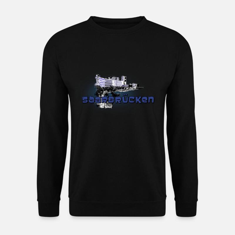 Saarbrücken Skyline - Saarbrooklyn Saarbrigge - Unisex Pullover - Schwarz