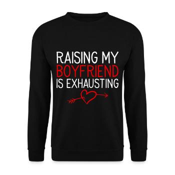 Raising My Boyfriend Is Exhausting 2 - Unisex Sweatshirt - black - Front - Alina (178cm) & Michal (187cm)