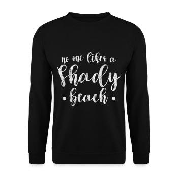 No One Likes A Shady Beach 3 - Unisex Pullover - Schwarz - Vorne - Alina (178cm) & Michal (187cm)
