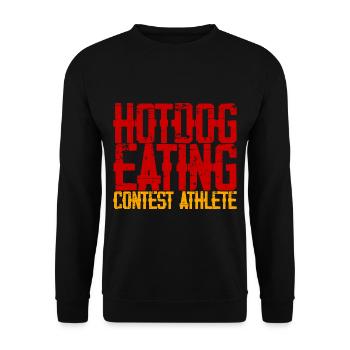 Hotdog Eating Contest Athlete 3 - Unisex Pullover - Schwarz - Vorne - Alina (178cm) & Michal (187cm)