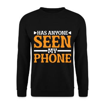 Has Anyone Seen My Phone 16 - Unisex Pullover - Schwarz - Vorne - Alina (178cm) & Michal (187cm)