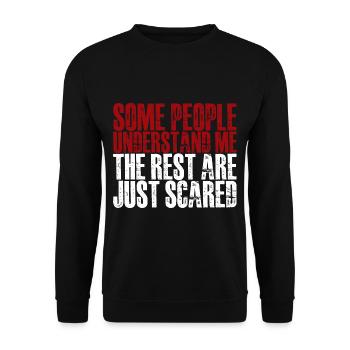 Les gens me comprennent Les autres ont juste peur - Sweat-shirt Unisexe - noir - Devant - Alina (178cm) & Michal (187cm)