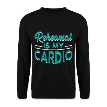 La répétition est mon cardio 4 - Sweat-shirt Unisexe - noir - Devant - Alina (178cm) & Michal (187cm)