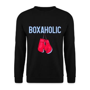 Boxaholic 4 - Unisex Sweatshirt - black - Front - Alina (178cm) & Michal (187cm)
