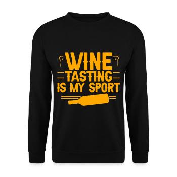 Wine Tasting Is My Sport 4 - Unisex Sweatshirt - black - Front - Alina (178cm) & Michal (187cm)