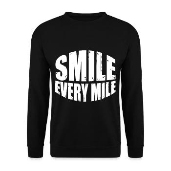Smile Every Mile 7 - Unisex Pullover - Schwarz - Vorne - Alina (178cm) & Michal (187cm)