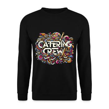 Catering Crew 7 - Unisex Sweatshirt - black - Front - Alina (178cm) & Michal (187cm)