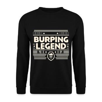 Burping Legend 15 - Unisex Sweatshirt - black - Front - Alina (178cm) & Michal (187cm)