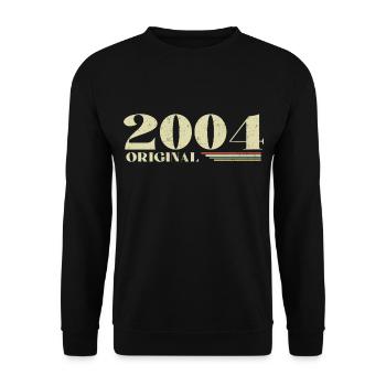 Original 2004 Vintage 2004 Retro Anniversary 2004 - Unisex Sweatshirt - black - Front - Alina (178cm) & Michal (187cm)