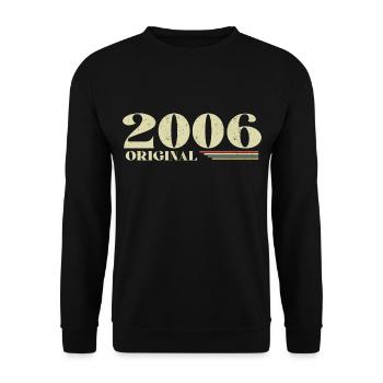 Original 2006 Jahrgang 2006 Retro Jubiläum 2006 - Unisex Pullover - Schwarz - Vorne - Alina (178cm) & Michal (187cm)