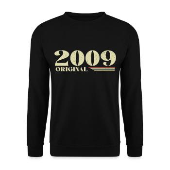 Original 2009 Vintage 2009 Retro Anniversary 2009 - Unisex Sweatshirt - black - Front - Alina (178cm) & Michal (187cm)