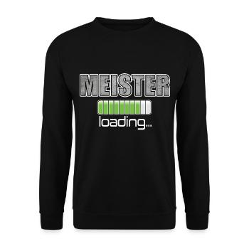 Meister loading Elektro Elektroniker Elektriker - Unisex Pullover - Schwarz - Vorne - Alina (178cm) & Michal (187cm)