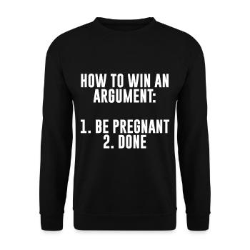 Comment gagner une dispute, être enceinte, fait - Sweat-shirt Unisexe - noir - Devant - Alina (178cm) & Michal (187cm)