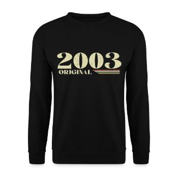 Original 2003 Vintage 2003 Retro Anniversary 2003 - Unisex Sweatshirt - black - Front - Alina (178cm) & Michal (187cm)