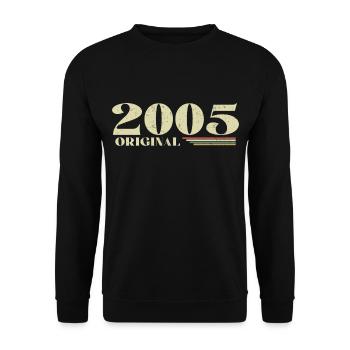 Original 2005 Vintage 2005 anniversaire 2005 rétro - Sweat-shirt Unisexe - noir - Devant - Alina (178cm) & Michal (187cm)