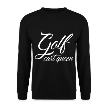 Golf Cart Queen - Unisex Sweatshirt - black - Front - Alina (178cm) & Michal (187cm)