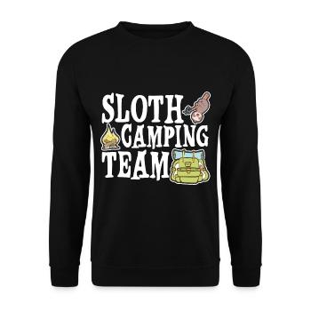 Sloth Camping Team 4 - Unisex Pullover - Schwarz - Vorne - Alina (178cm) & Michal (187cm)