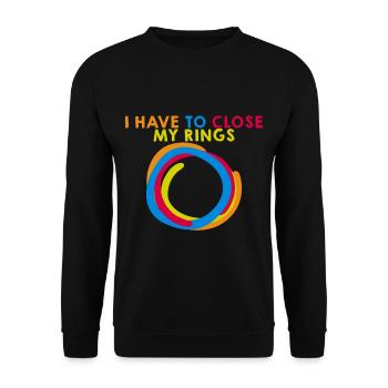 Je dois fermer mes anneaux - Sweat-shirt Unisexe - noir - Devant - Alina (178cm) & Michal (187cm)
