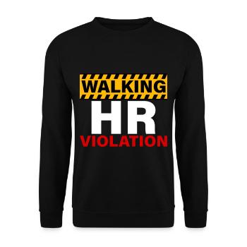 Violation de Walking Hr 4 - Sweat-shirt Unisexe - noir - Devant - Alina (178cm) & Michal (187cm)