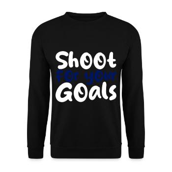 Shoot For Your Goals - Unisex Sweatshirt - black - Front - Alina (178cm) & Michal (187cm)