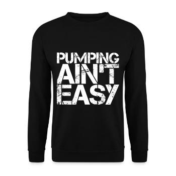 Pumping Ain't Easy 3 - Unisex Pullover - Schwarz - Vorne - Alina (178cm) & Michal (187cm)