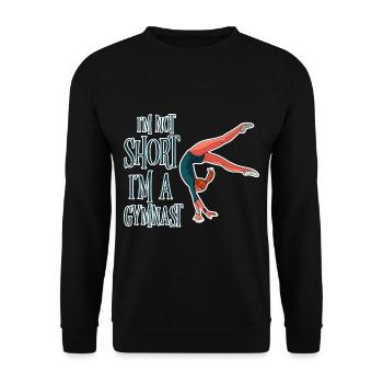 I'm Not Short, I'm A Gymnast 2 - Unisex Pullover - Schwarz - Vorne - Alina (178cm) & Michal (187cm)