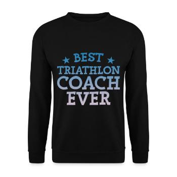 Best Triathlon Coach Ever - Unisex Sweatshirt - black - Front - Alina (178cm) & Michal (187cm)