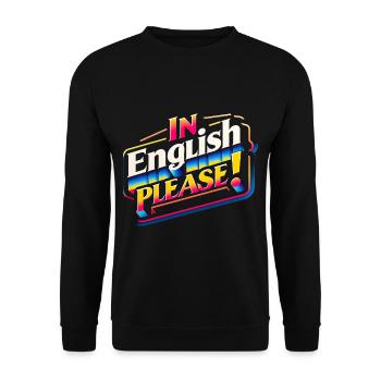 In English Please! 11 - Unisex Pullover - Schwarz - Vorne - Alina (178cm) & Michal (187cm)