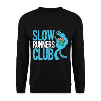 Slow Runners Club 11 - Unisex Pullover - Schwarz - Vorne - Alina (178cm) & Michal (187cm)