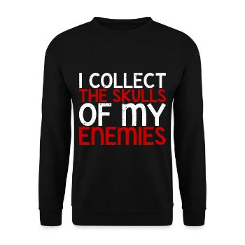 I Collect The Skulls Of My Enemies 2 - Unisex Sweatshirt - black - Front - Alina (178cm) & Michal (187cm)