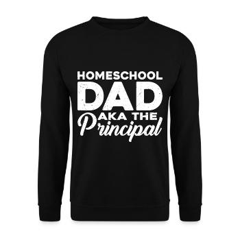 Homeschool Dad Aka The Principal 2 - Unisex Sweatshirt - black - Front - Alina (178cm) & Michal (187cm)