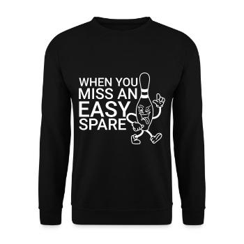 When You Miss An Easy Spare 4 - Unisex Sweatshirt - black - Front - Alina (178cm) & Michal (187cm)