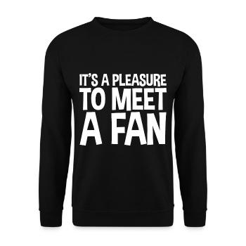 C’est un plaisir de rencontrer un fan - Sweat-shirt Unisexe - noir - Devant - Alina (178cm) & Michal (187cm)