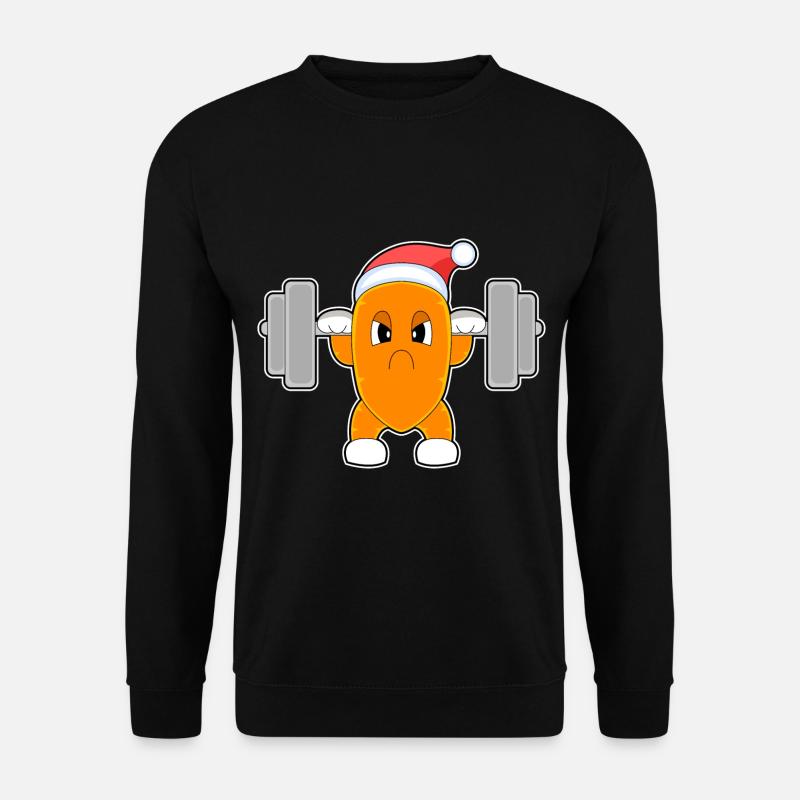 Carrot Christmas Bodybuilding - Unisex Sweatshirt - black