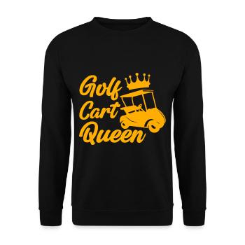Golf Cart Queen 4 - Unisex Sweatshirt - black - Front - Alina (178cm) & Michal (187cm)