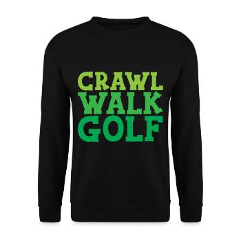 Crawl Walk Golf - Sweat-shirt Unisexe - noir - Devant - Alina (178cm) & Michal (187cm)
