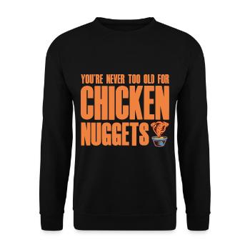 You're Never Too Old For Chicken Nuggets 2 - Unisex Sweatshirt - black - Front - Alina (178cm) & Michal (187cm)