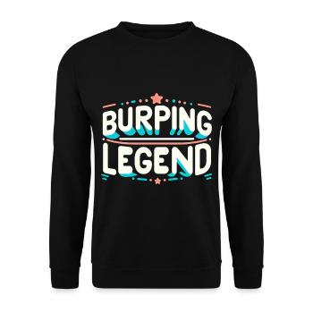 Burping Legend 21 - Unisex Sweatshirt - black - Front - Alina (178cm) & Michal (187cm)