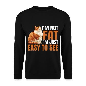 I'm Not Fat, I'm Just Easy To See 42 - Unisex Sweatshirt - black - Front - Alina (178cm) & Michal (187cm)