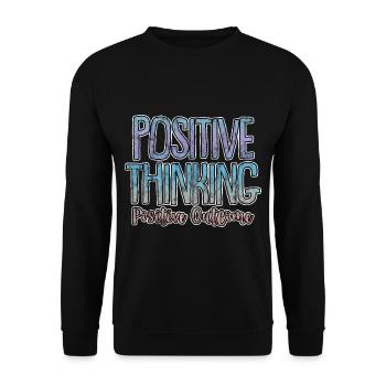 Pensée positive Résultat positif 3 - Sweat-shirt Unisexe - noir - Devant - Alina (178cm) & Michal (187cm)
