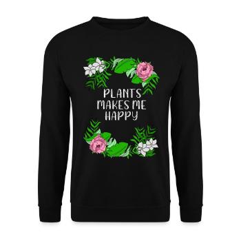 Blume Liebe Pflanzen Rose Florist Geschenkidee - Unisex Pullover - Schwarz - Vorne - Alina (178cm) & Michal (187cm)