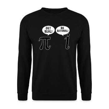 Mathe lustig Spruch Wissenschaftler Geschenkidee - Unisex Pullover - Schwarz - Vorne - Alina (178cm) & Michal (187cm)